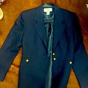 100% wool classy navy blue jacket with gold buttons